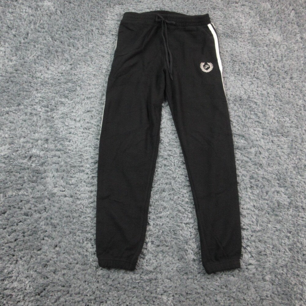 PINK Victoria's Secret Pants Womens Small Black Joggers Stripe Cuffed 28x28 NWT
